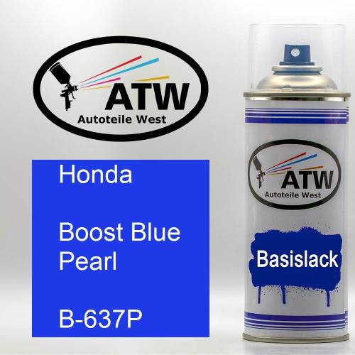 Honda, Boost Blue Pearl, B-637P: 400ml Sprühdose, von ATW Autoteile West.